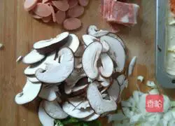 Illustration of how to make bacon pizza 5