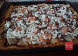 Illustration of how to make shrimp and bacon pizza 5