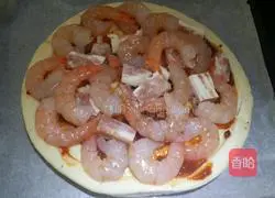 Illustration of how to make shrimp pizza 1