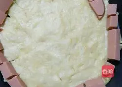 Illustration of how to make ham pizza 5