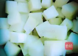 Illustration of how to make stewed winter melon with lychee meat 2