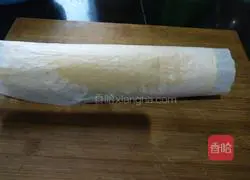 Illustration of how to make meat floss cake rolls 24