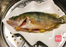 Illustration of how to make steamed mandarin fish 4