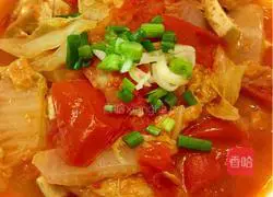 Illustration of how to make tomato, cabbage and tofu 3