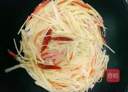 Illustration of how to make kimchi and potato shreds 8