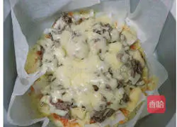 Illustration of how to make rice pizza 5