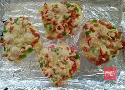 Super simple love ❤ rice pizza recipe 14