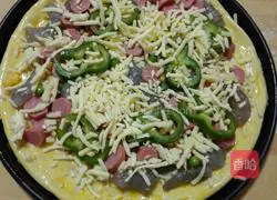 Illustration of how to make shrimp and ham pizza 10