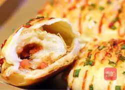 Illustration of how to make chive cheese bread 19