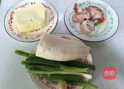 Illustration of how to make white radish meatballs 1