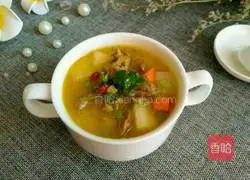 Illustration of how to cook mutton with winter melon 10