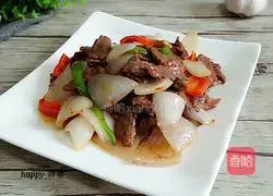 Illustration of how to make fried beef with onions 9