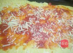 Illustration of how to make bacon and vegetable pizza 9