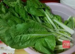 Illustration of how to make green vegetables and tofu 1 
