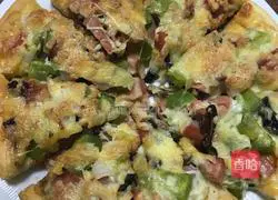 Illustration of how to make bacon pizza 5