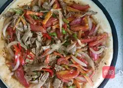 Illustration of how to use electric pancake as beef filling pizza 9