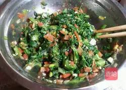 Illustration of how to make chopped green vegetables 8