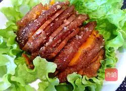 Illustration of how to make steamed pork with pumpkin rice flour 11