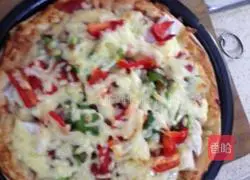 Illustration of how to make bacon assorted pizza 4