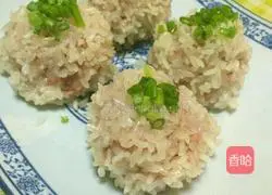 Illustration of how to make pearl meatballs 8