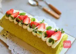 Matcha Cake Roll (New Year Dessert) Recipe Illustration 13