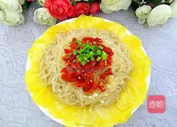 Illustration of how to make minced pepper vermicelli and baby vegetables 8