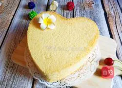 Eight-inch heart-shaped chiffon cake Illustration of how to make wind cake 1