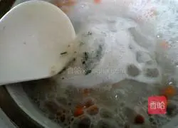 Vegetable Pork Liver Porridge Recipe Illustration 12