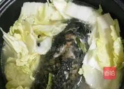 Cooked cabbage and tofu fish Illustration of how to make head soup 2