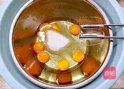 Whole egg cake ( Illustration of how to make dried blueberries 4