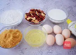 Illustration of how to make brown sugar jujube cake 1