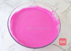 Illustration of how to make dragon fruit mousse cake 14