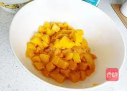 Illustration of how to make glutinous rice and mango rice 2