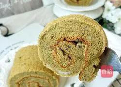 Illustration of how to make Matcha flavored cake roll 18