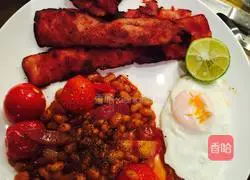 Illustration of how to make simple English breakfast 4