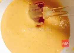 Illustration of how to make ancient cake with honey bean yogurt flavored custard sauce 6