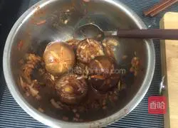 Illustration of how to make orange Orleans roast duck breast with mushrooms and asparagus 5