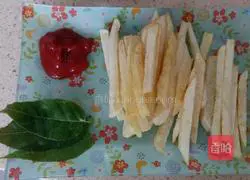 Illustration of how to make fried potato chips (French fries) 6