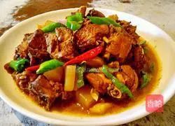 Illustration of Xinjiang's authentic secret recipe of large plate chicken 9