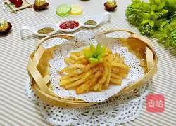 Illustration of how to make homemade French fries 14