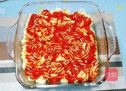 Illustration of how to make Yuanbei Shrimp and Cheese Baked Spaghetti 13