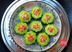 Illustration of how to make bitter melon stuffed with meat 5