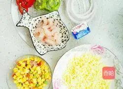 Shrimp Pizza~Illustration of how to make pizza 1