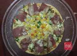 Illustration of how to make bacon pizza 6