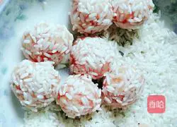 Illustration of how to make pearl dumplings 5