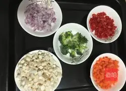 Illustration of how to make mushroom noodles and fish 3