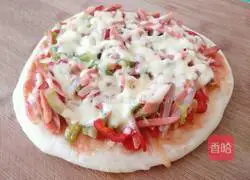 Illustration of making homemade pizza with electric baking pan 16