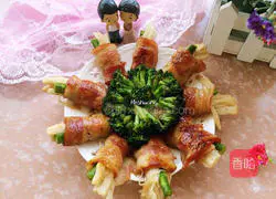 Illustration of how to make pan-fried bacon enoki mushroom rolls 13