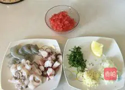 Illustration of how to make seafood pasta 2