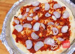 Pineapple Shrimp Illustration of how to make pizza 10